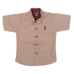 Boys Casual Chambray Shirt Half Sleeves -Brown, Kids, Boys Shirts, Chase Value, Chase Value