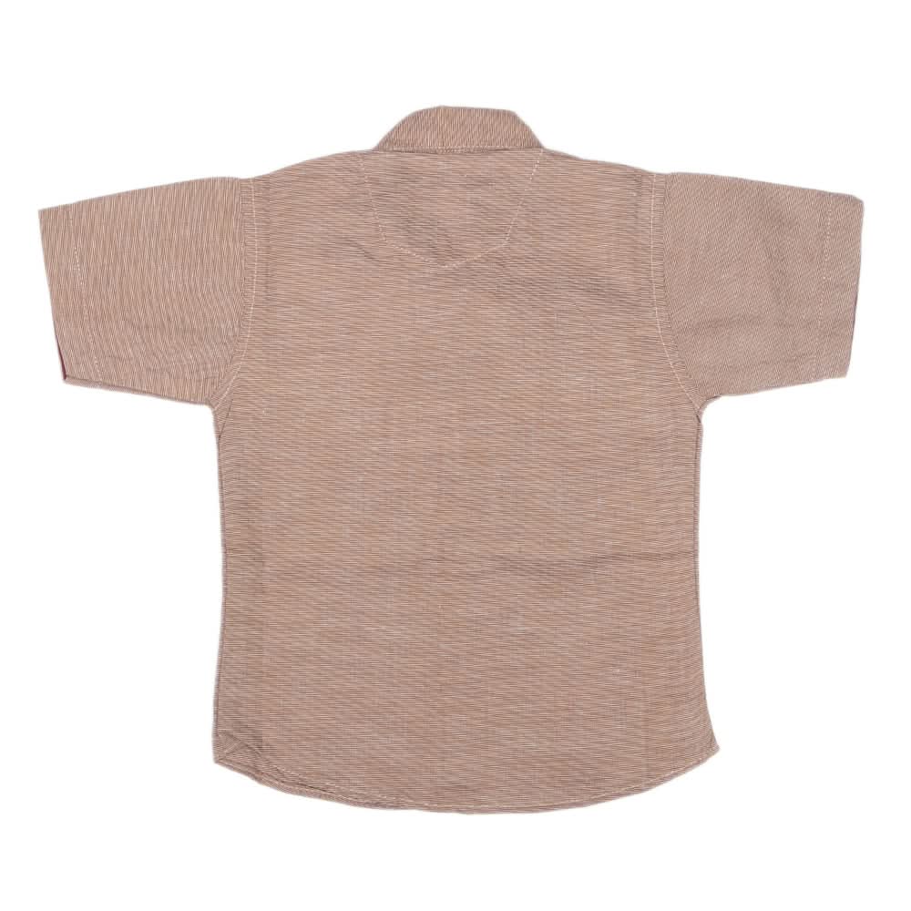 Boys Casual Chambray Shirt Half Sleeves -Brown, Kids, Boys Shirts, Chase Value, Chase Value