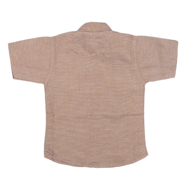 Boys Casual Chambray Shirt Half Sleeves -Brown, Kids, Boys Shirts, Chase Value, Chase Value