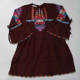 Girls Embroidered Kurti - Coffee, Kids, Girls Kurti, Chase Value, Chase Value