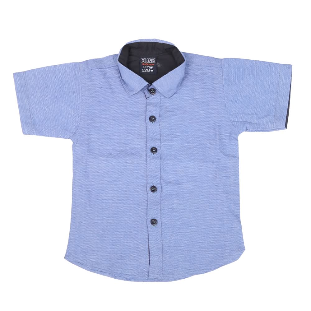 Boys Casual Chambray Shirt Half Sleeves -Light Blue, Kids, Boys Shirts, Chase Value, Chase Value