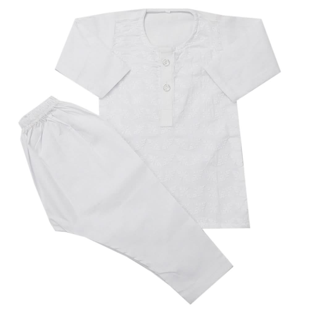 Newborn Boys Shalwar Suit - White, Kids, Newborn Boys Shalwar Suits, Chase Value, Chase Value