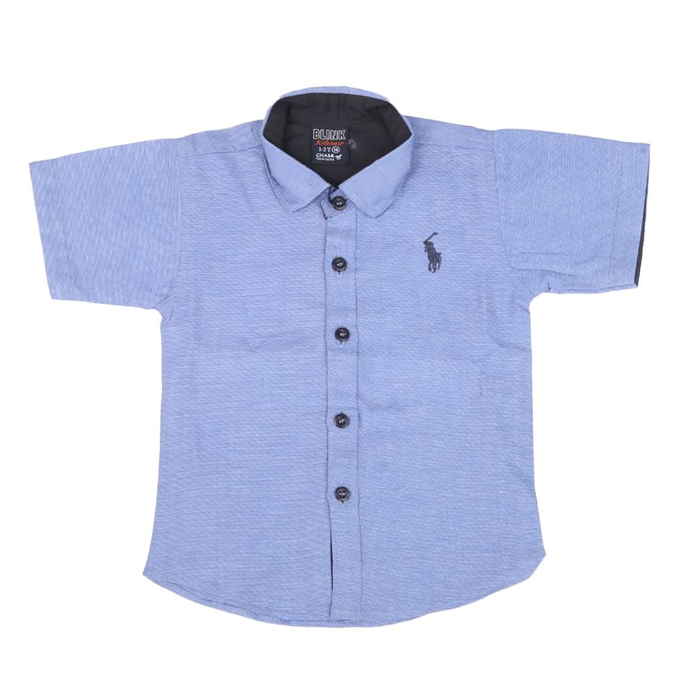 Boys Casual Chambray Shirt Half Sleeves -Light Blue, Kids, Boys Shirts, Chase Value, Chase Value