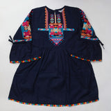 Girls Embroidered Kurti - Navy Blue, Kids, Girls Kurti, Chase Value, Chase Value