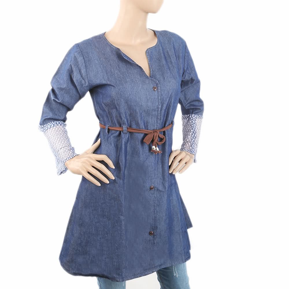 Women's Denim Top (5299-C) - Blue, Women, T-Shirts And Tops, Chase Value, Chase Value