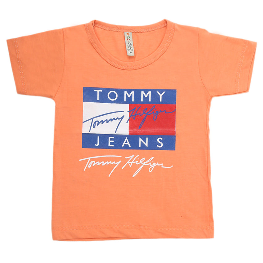 Boys Half Sleeves T-Shirt - Orange, Kids, Boys T-Shirts, Chase Value, Chase Value