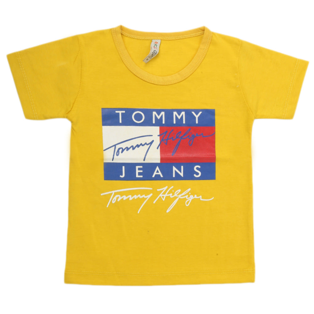 Boys Half Sleeves T-Shirt - Yellow, Kids, Boys T-Shirts, Chase Value, Chase Value