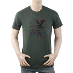 Men's Round Neck Half Sleeves T-Shirt - Green, Men, T-Shirts And Polos, Chase Value, Chase Value