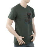 Men's Round Neck Half Sleeves T-Shirt - Green, Men, T-Shirts And Polos, Chase Value, Chase Value