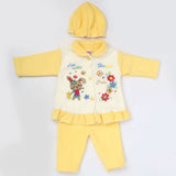 Newborn Girl Full Sleeves Polar Suit 6540 - Yellow, Kids, NB Girls Sets And Suits, Chase Value, Chase Value