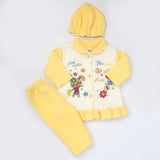 Newborn Girl Full Sleeves Polar Suit 6540 - Yellow, Kids, NB Girls Sets And Suits, Chase Value, Chase Value