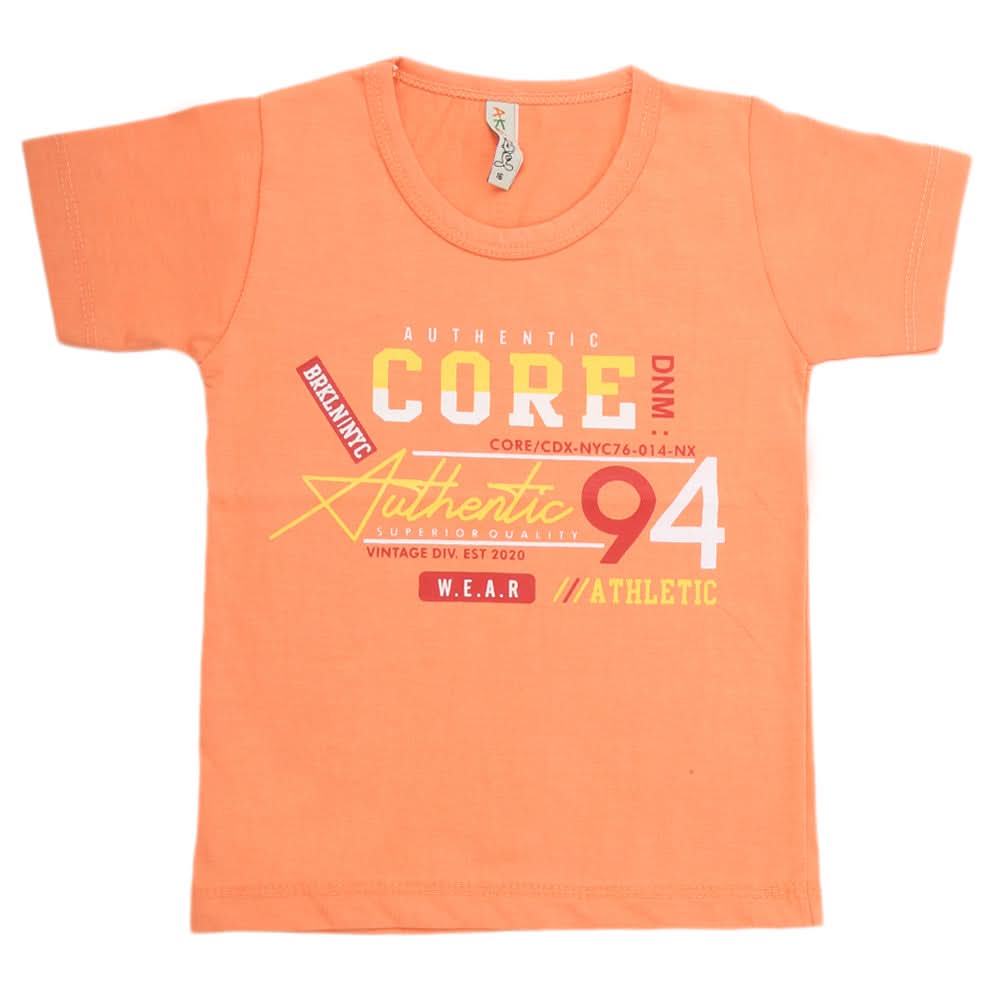 Boys Half Sleeves T-Shirt - Orange, Kids, Boys T-Shirts, Chase Value, Chase Value