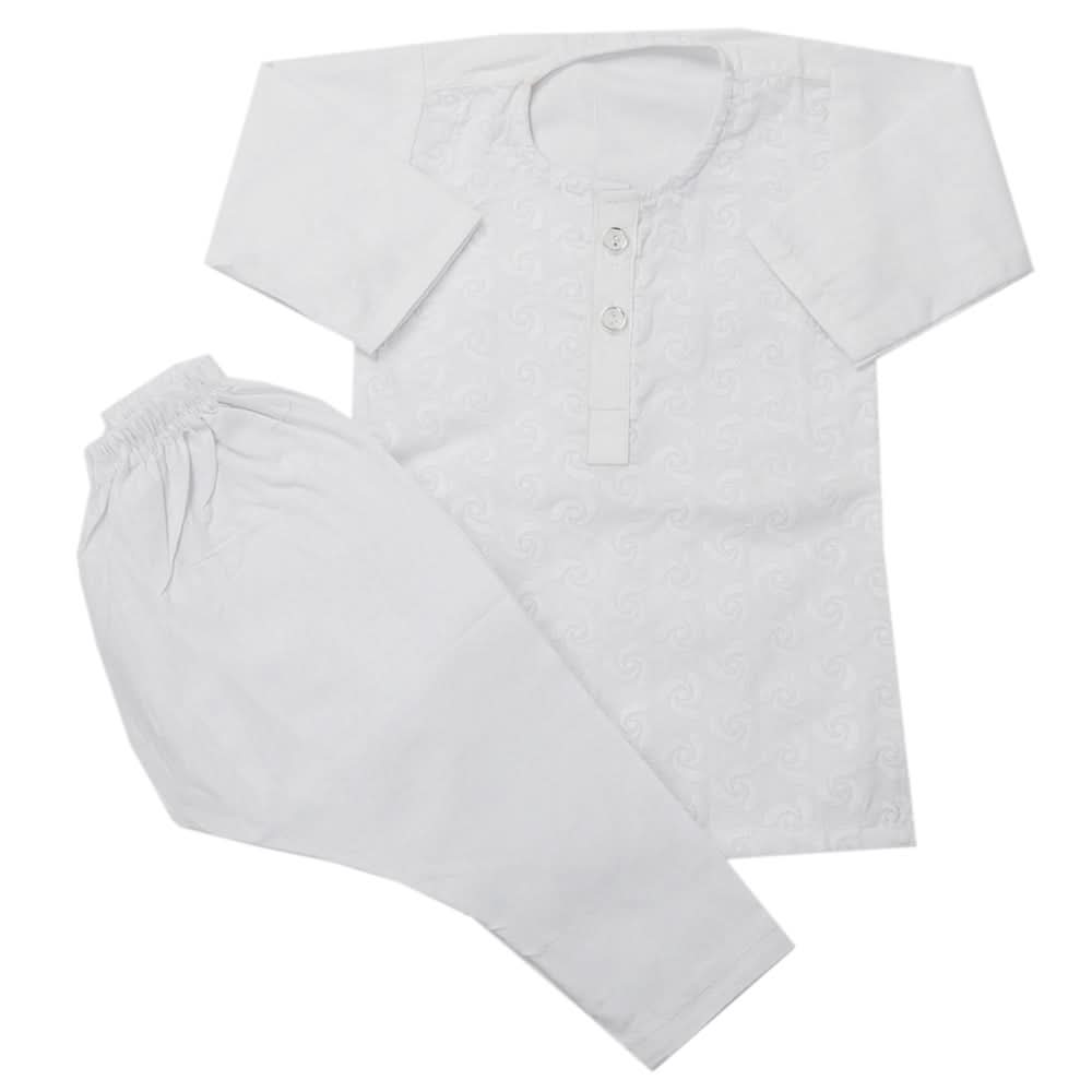 Newborn Boys Shalwar Suit - White, Kids, Newborn Boys Shalwar Suits, Chase Value, Chase Value