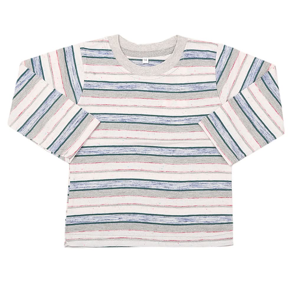 Boys Yarn Dyed Full Sleeves T-Shirt - Multi, Kids, Boys T-Shirts, Chase Value, Chase Value