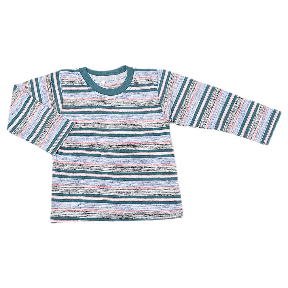 Boys Yarn Dyed Full Sleeves T-Shirt - Multi, Kids, Boys T-Shirts, Chase Value, Chase Value