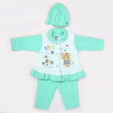Newborn Girl Full Sleeves Polar Suit 5067 - Green, Kids, NB Girls Sets And Suits, Chase Value, Chase Value