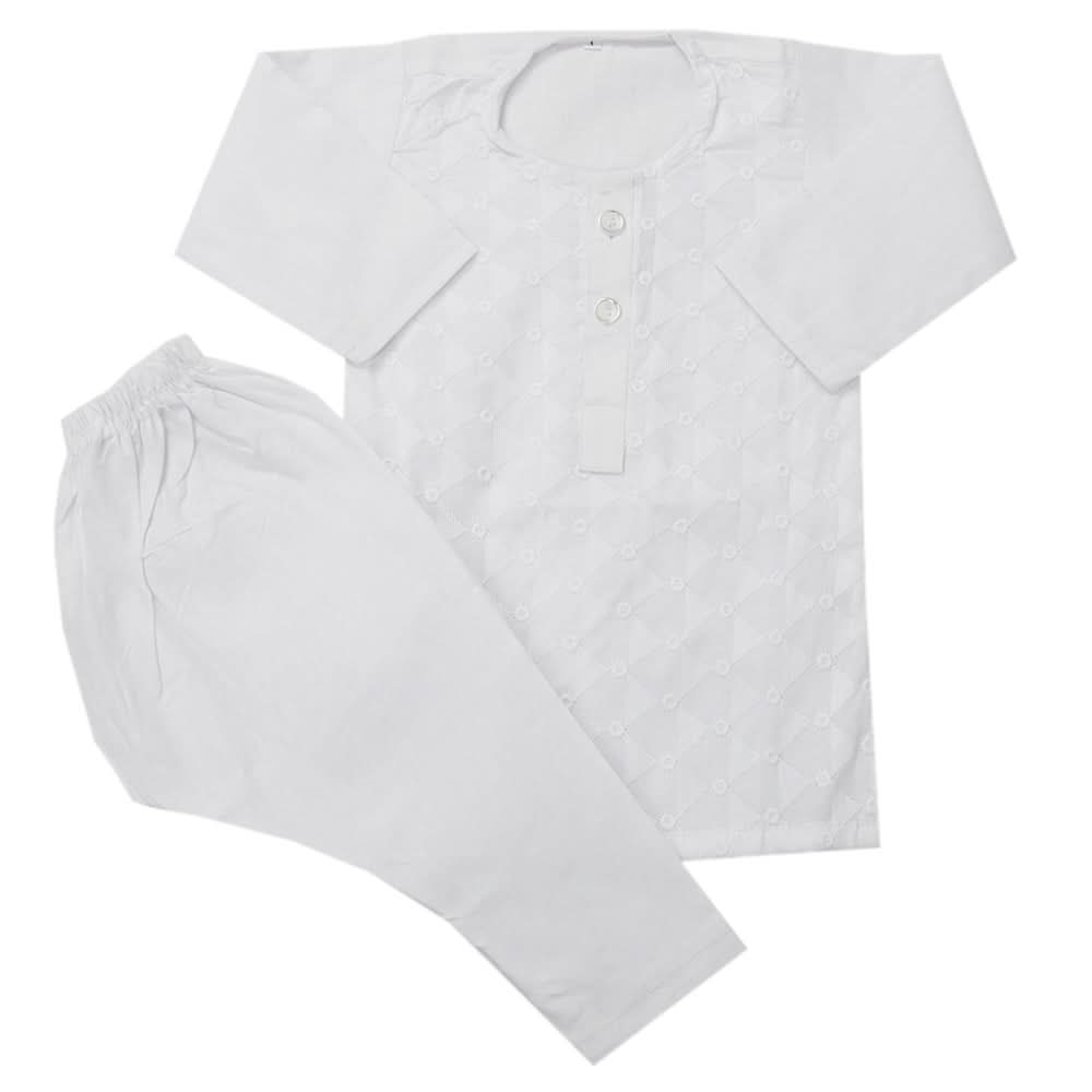 Newborn Boys Shalwar Suit - White, Kids, Newborn Boys Shalwar Suits, Chase Value, Chase Value