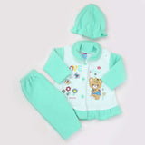 Newborn Girl Full Sleeves Polar Suit 5067 - Green, Kids, NB Girls Sets And Suits, Chase Value, Chase Value