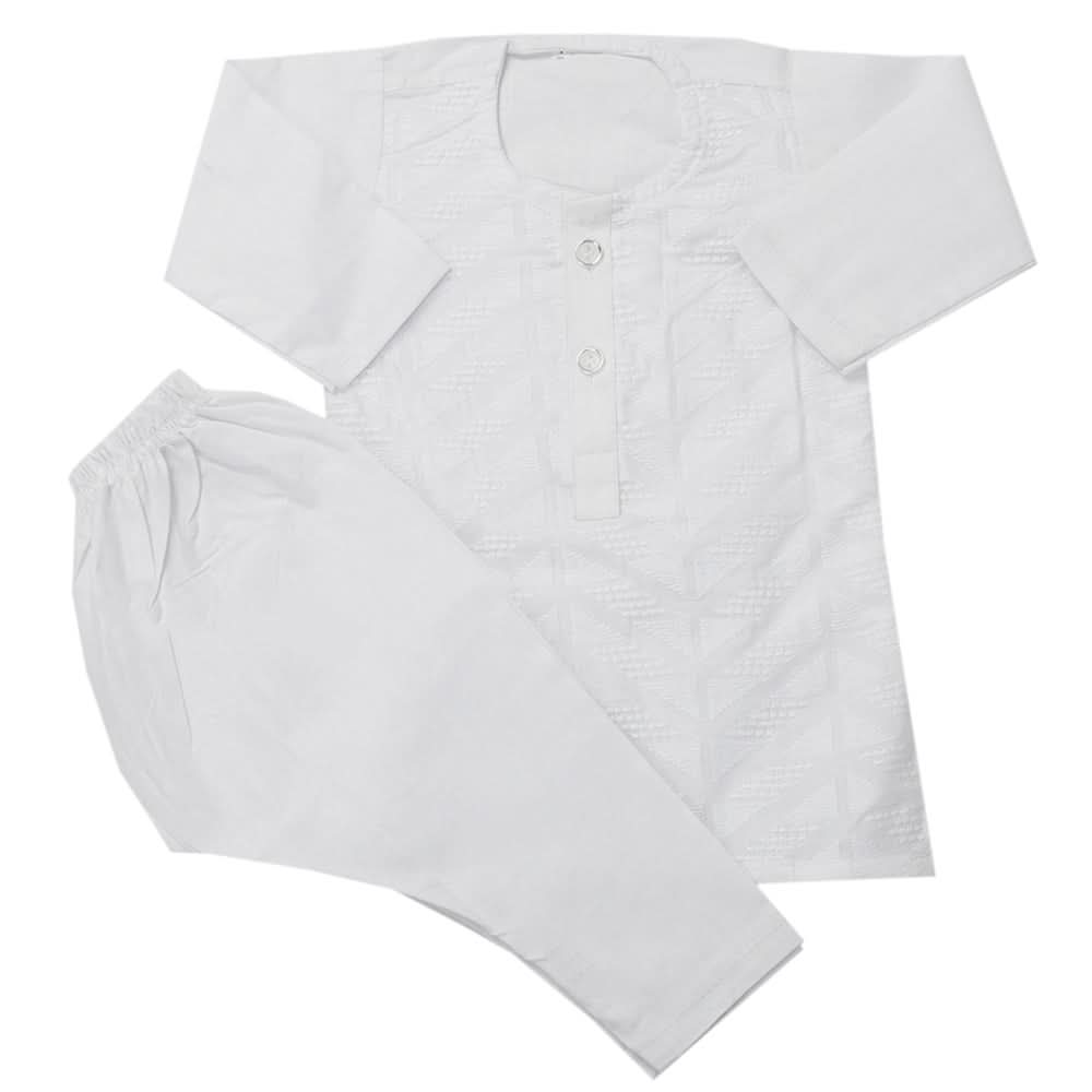 Newborn Boys Shalwar Suit - White, Kids, Newborn Boys Shalwar Suits, Chase Value, Chase Value
