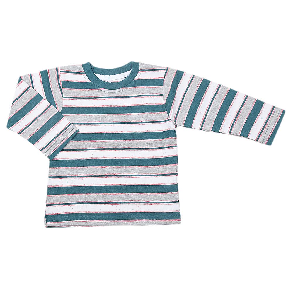 Boys Yarn Dyed Full Sleeves T-Shirt - Multi, Kids, Boys T-Shirts, Chase Value, Chase Value