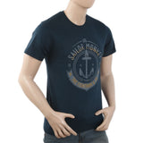 Men's Round Neck Half Sleeves T-Shirt - Steel Green, Men, T-Shirts And Polos, Chase Value, Chase Value