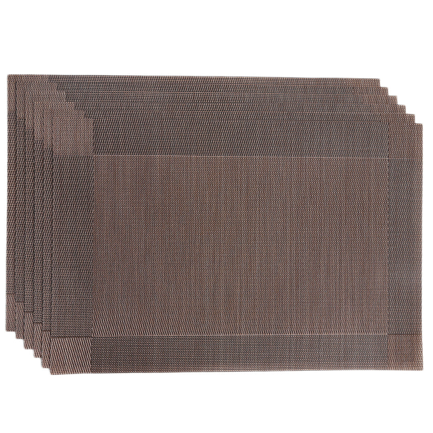 Table Mat with Runner 7Pcs - A - Dark Brown, Home & Lifestyle, Mats, Chase Value, Chase Value