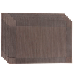 Table Mat with Runner 7Pcs - A - Dark Brown, Home & Lifestyle, Mats, Chase Value, Chase Value