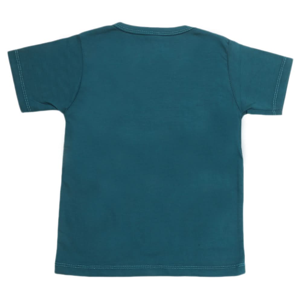 Boys Half Sleeves T-Shirt - Steel Green, Kids, Boys T-Shirts, Chase Value, Chase Value