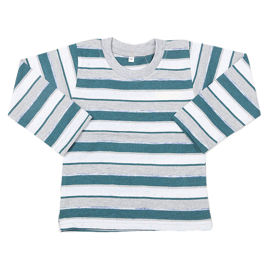 Boys Yarn Dyed Full Sleeves T-Shirt - Multi, Kids, Boys T-Shirts, Chase Value, Chase Value