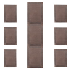 Table Mat with Runner 7Pcs - A - Dark Brown, Home & Lifestyle, Mats, Chase Value, Chase Value