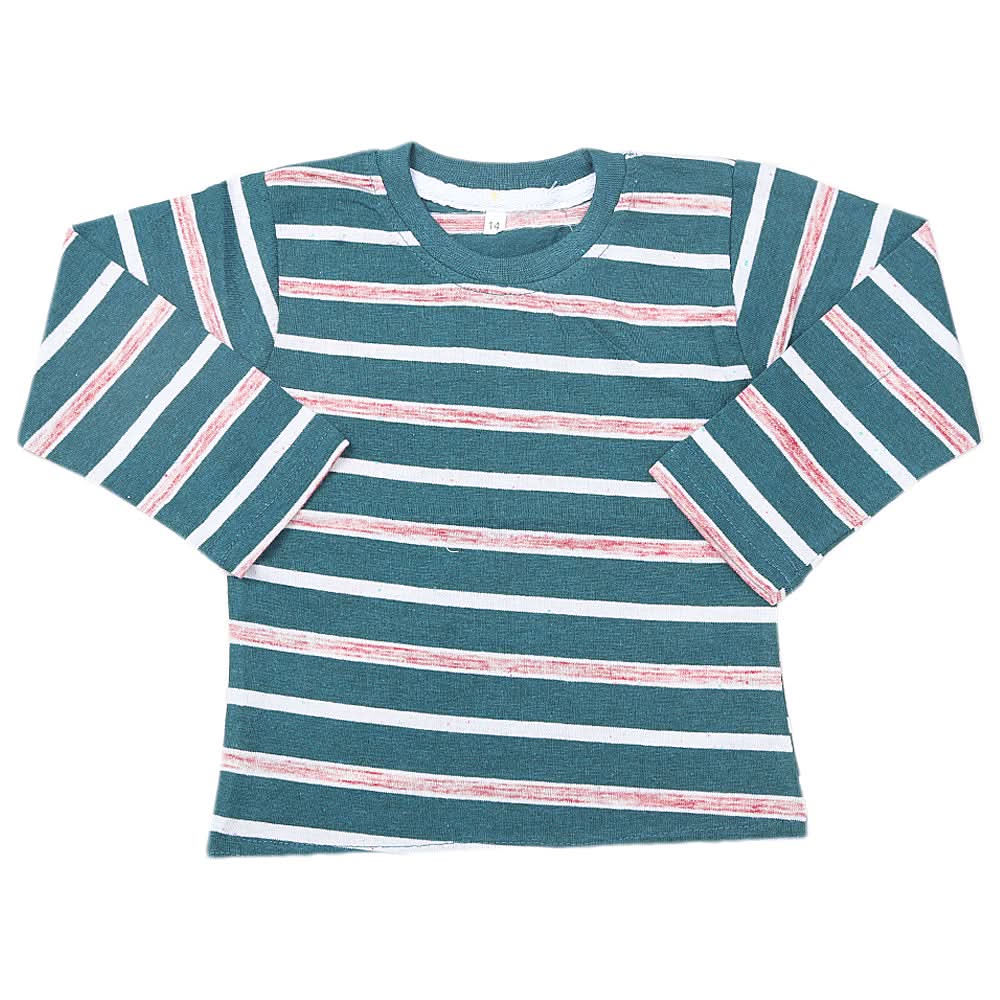Boys Yarn Dyed Full Sleeves T-Shirt - Multi, Kids, Boys T-Shirts, Chase Value, Chase Value