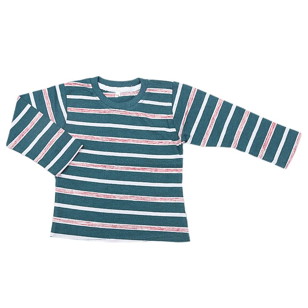 Boys Yarn Dyed Full Sleeves T-Shirt - Multi, Kids, Boys T-Shirts, Chase Value, Chase Value