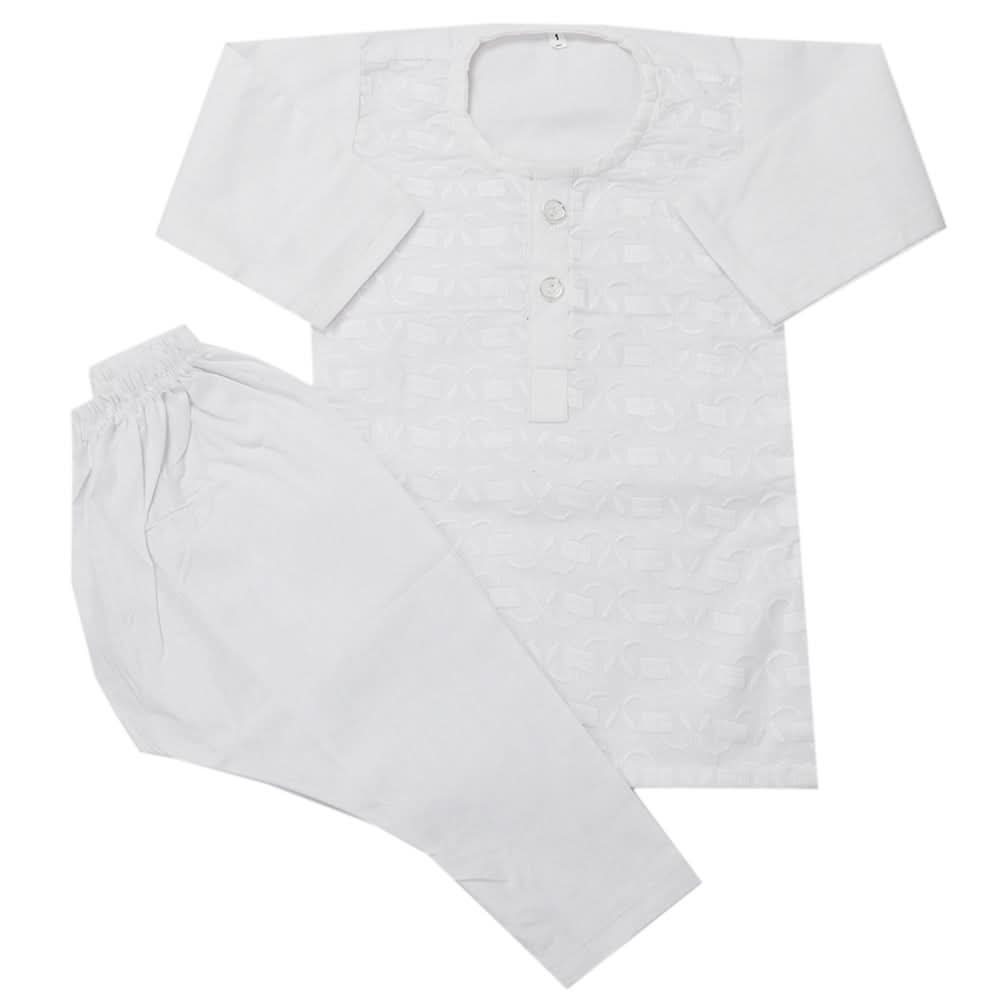 Newborn Boys Shalwar Suit - White, Kids, Newborn Boys Shalwar Suits, Chase Value, Chase Value