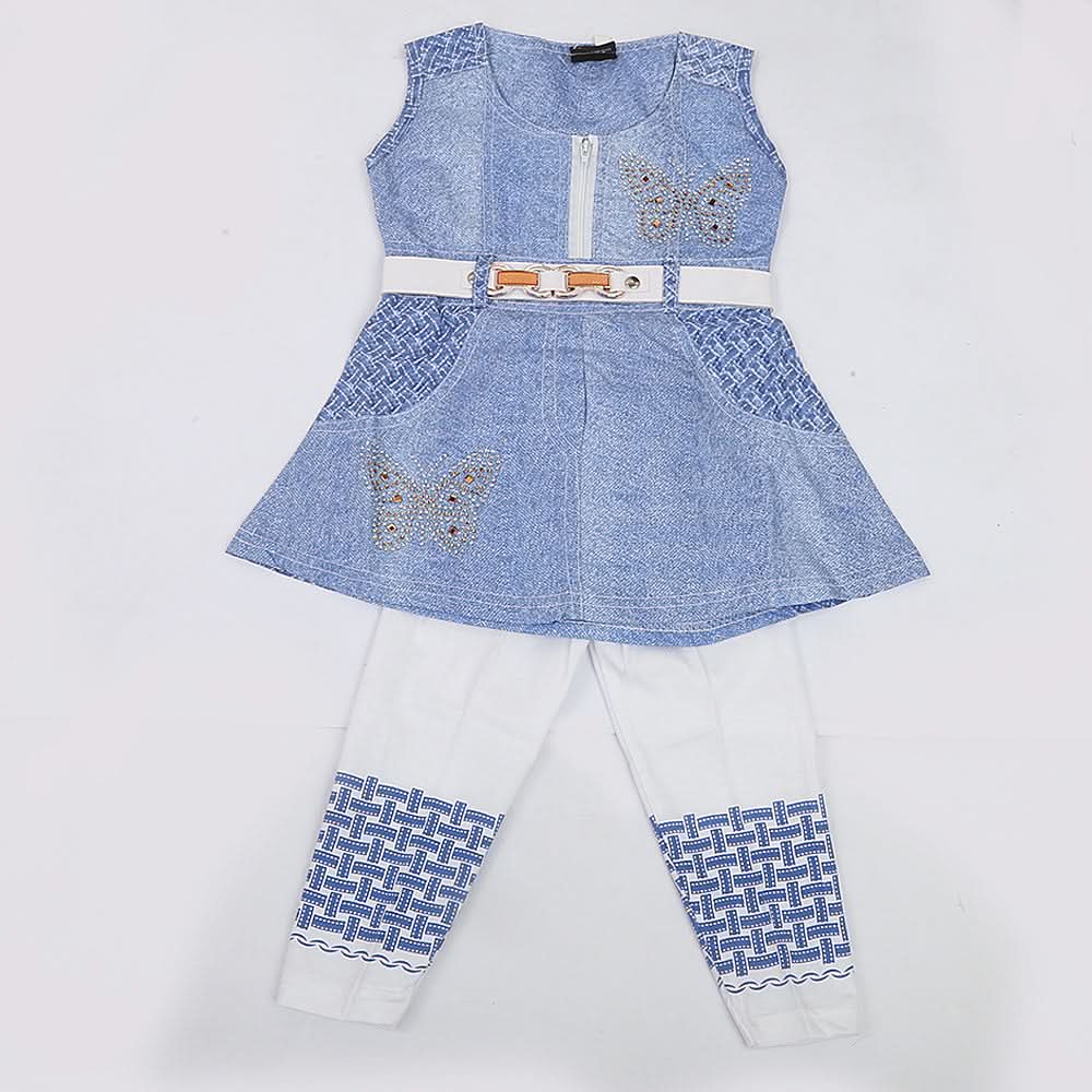 Girls Full Sleeves Suit - Blue, Kids, Girls Sets And Suits, Chase Value, Chase Value