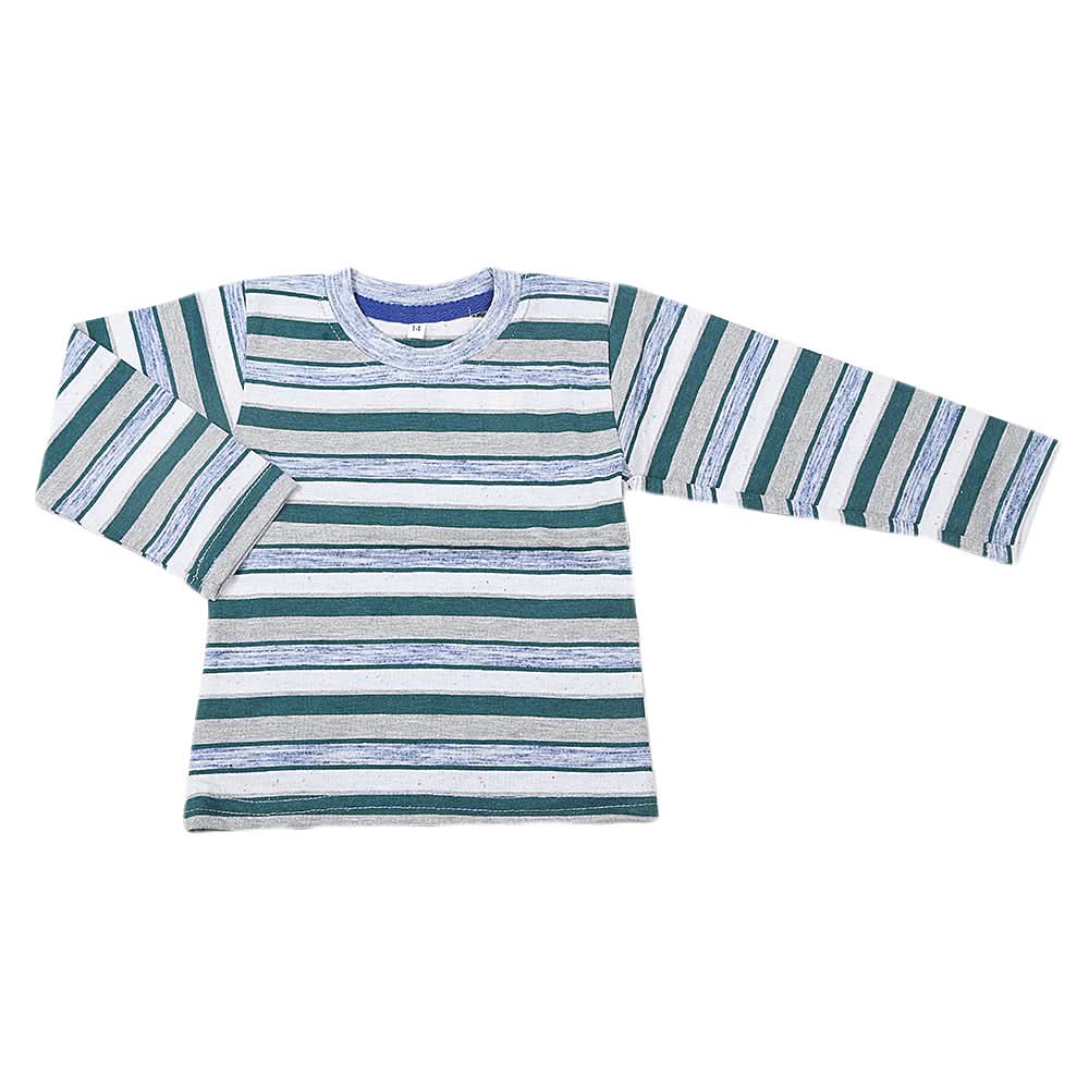 Boys Yarn Dyed Full Sleeves T-Shirt - Multi, Kids, Boys T-Shirts, Chase Value, Chase Value