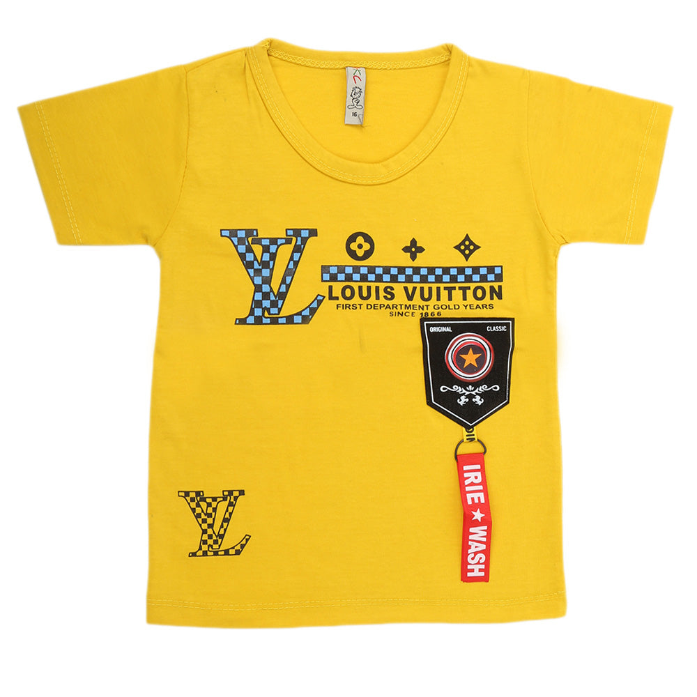 Boys Half Sleeves T-Shirt - Yellow, Kids, Boys T-Shirts, Chase Value, Chase Value