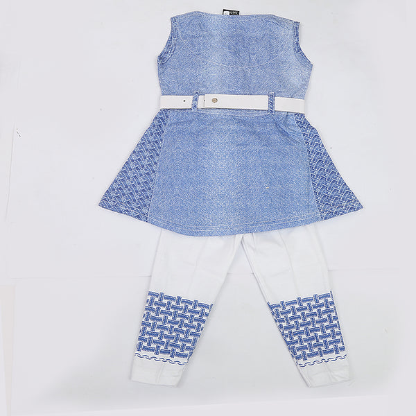 Girls Full Sleeves Suit - Blue, Kids, Girls Sets And Suits, Chase Value, Chase Value
