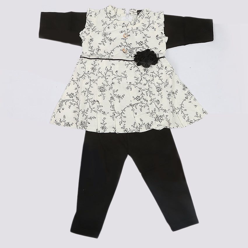 Newborn Girls Full Sleeves Suit - Black, Kids, NB Girls Sets And Suits, Kids, NB Girls Winterwear, Chase Value, Chase Value