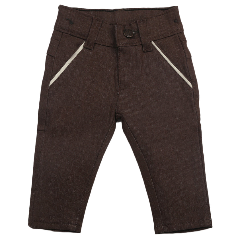 Newborn Boys Cotton Pant - Dark Brown, Kids, Newborn Boys Shorts And Pants, Chase Value, Chase Value
