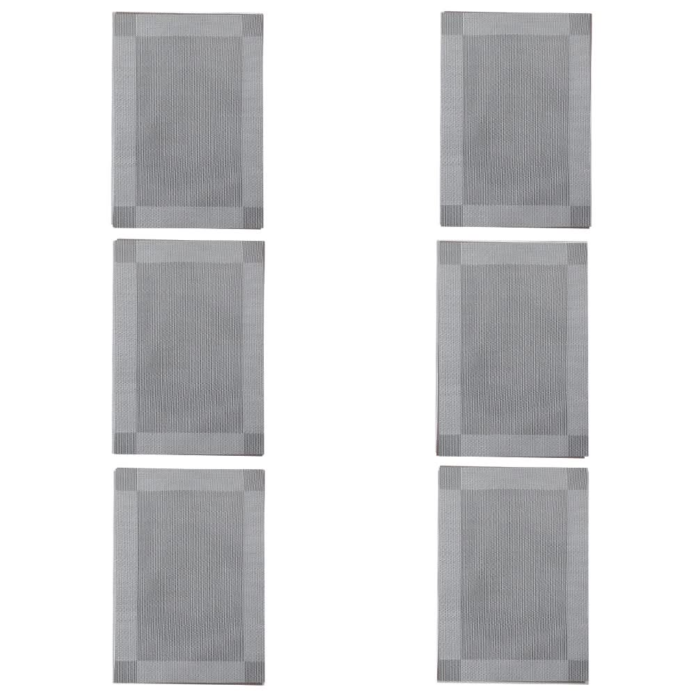 Table Mat 6Pcs - B - Silver, Home & Lifestyle, Mats, Chase Value, Chase Value