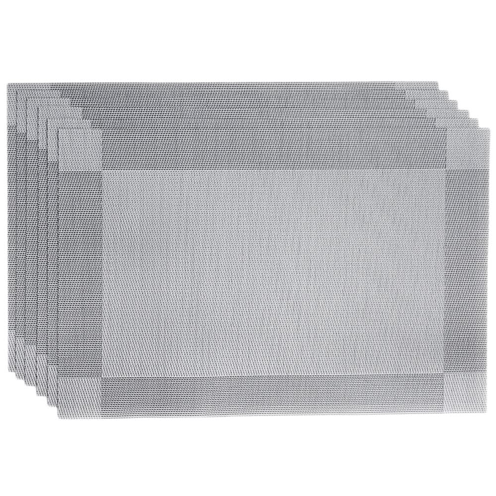 Table Mat with Runner 7Pcs - B - Grey, Home & Lifestyle, Mats, Chase Value, Chase Value