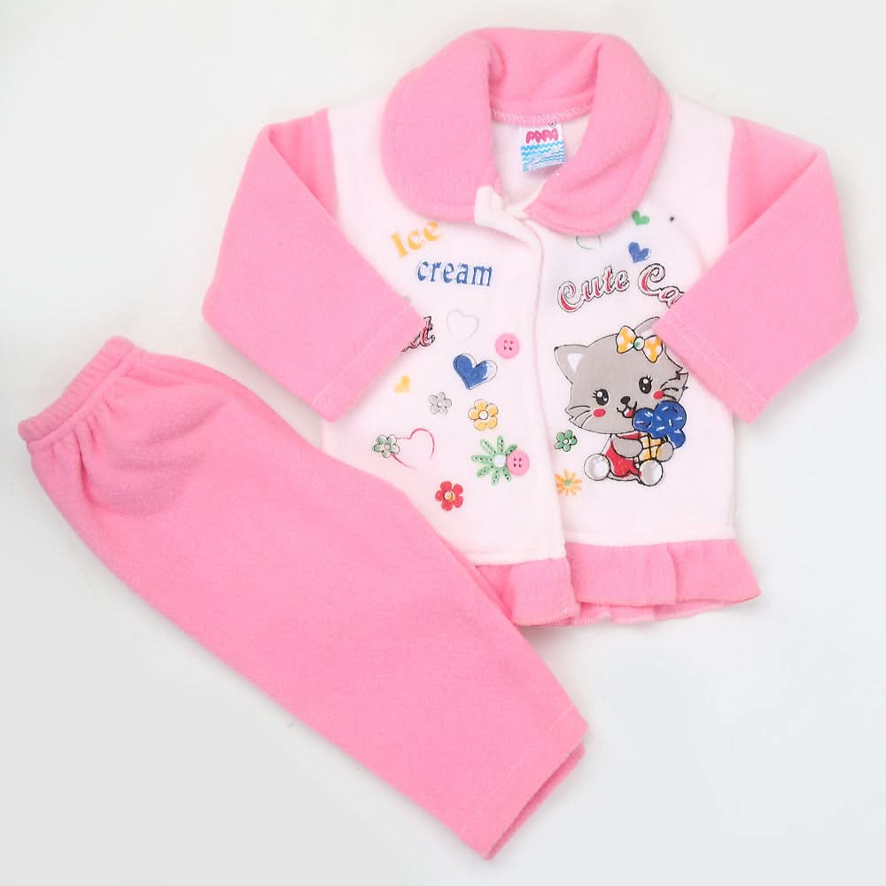 Newborn Girl Full Sleeves Polar Suit 1718 - Pink, Kids, NB Girls Sets And Suits, Chase Value, Chase Value