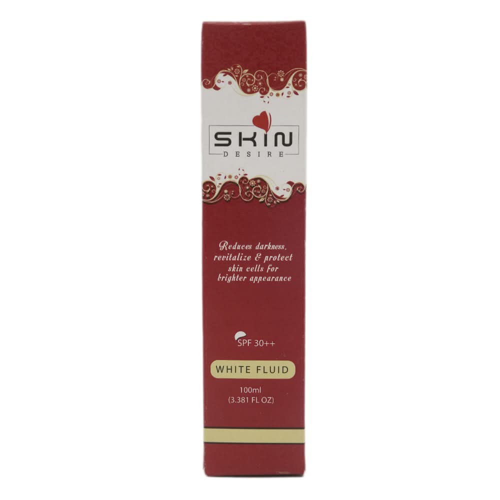 SKIN Desire SPF 30++ White Fluid 100ml, Beauty & Personal Care, Scrubs, Chase Value, Chase Value