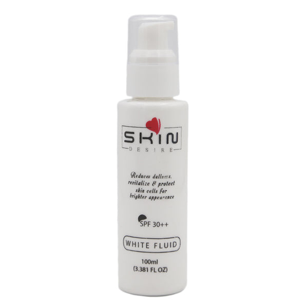 SKIN Desire SPF 30++ White Fluid 100ml, Beauty & Personal Care, Scrubs, Chase Value, Chase Value