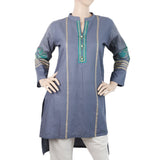 Women's Embroidered Kurti - Grey, Women, Ready Kurtis, Chase Value, Chase Value