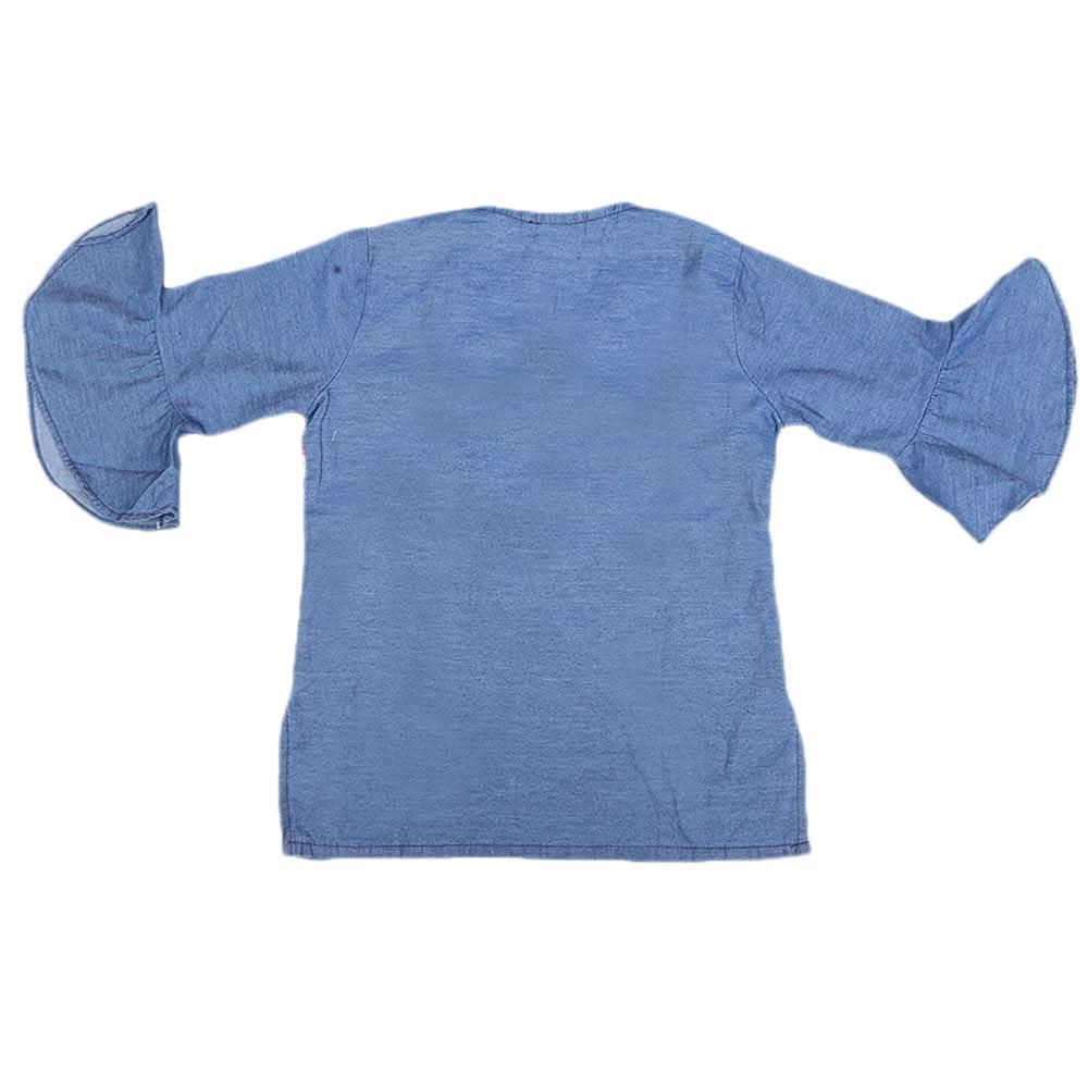 Girls Embroidered Denim Kurti - Blue, Kids, Girls Kurti, Chase Value, Chase Value