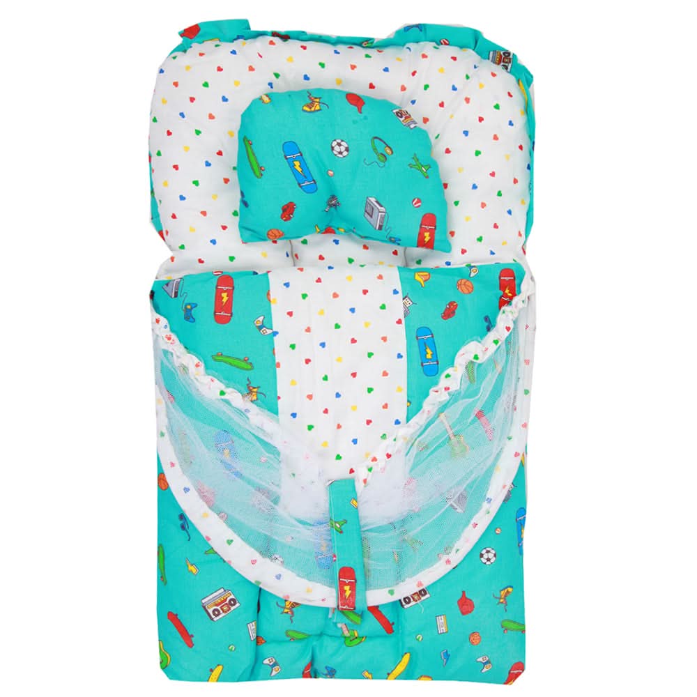 Newborn Sleeping Bag With Net - Cyan, Kids, Sleeping Bags, Chase Value, Chase Value