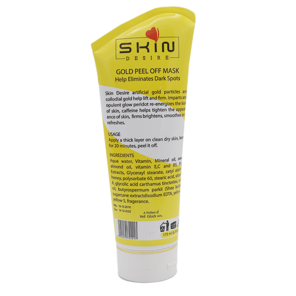 SKIN Desire Gold Peel Of Mask 175ml - Gold Peel Off Mask, Beauty & Personal Care, Scrubs, Chase Value, Chase Value