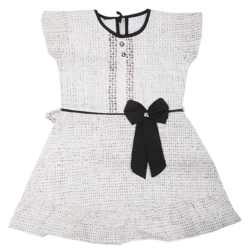Girls Cotton Frock - Light Brown, Kids, Girls Frocks, Chase Value, Chase Value