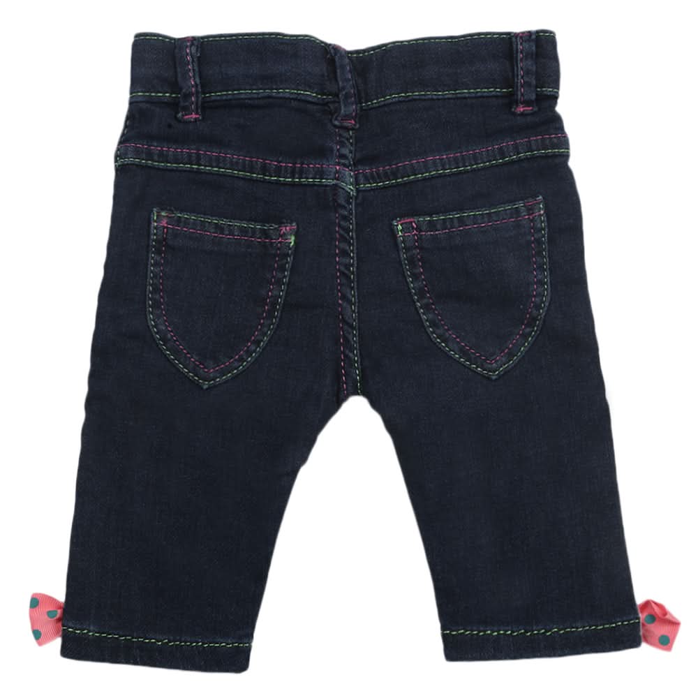 Newborn Girls Denim Pant - Dark Blue, Kids, Newborn Girls Shorts Skirts And Pants, Chase Value, Chase Value
